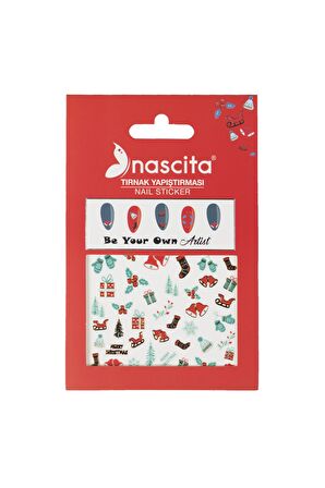 Nascita Merry Christmas Tırnak Stickerı -05