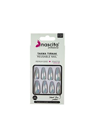 Nascita Hologram Takma Tırnak Stiletto 24'Lü - 197