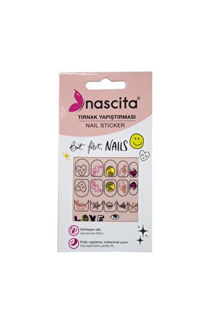 Nascita Emoji Desenli Tırnak Stickerı - 28