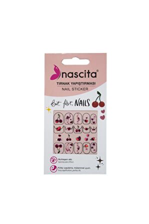 Nascita Kiraz Desenli Tırnak Stickerı - 30