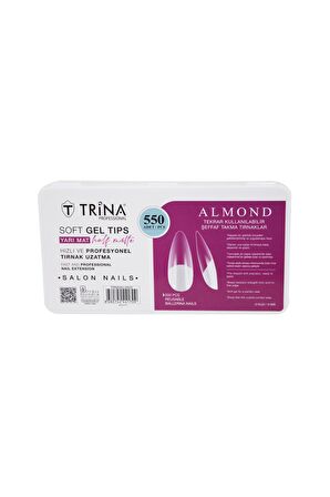 Trina Soft Jel Takma Tırnak - Almond (Yarı Mat) 550' Li - 20