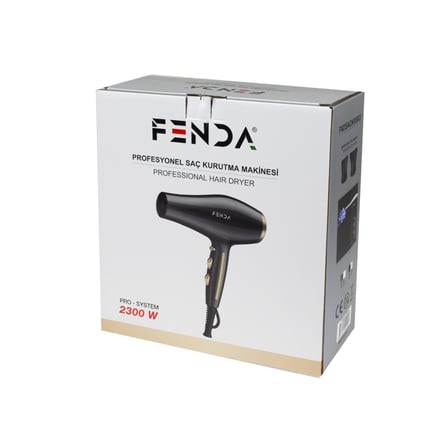 Fenda Saç Kurutma Makinesi FNDSACKR0003 Profesyonel 2300 W Gri 2 Hız 3 Isı Soğuk Hava