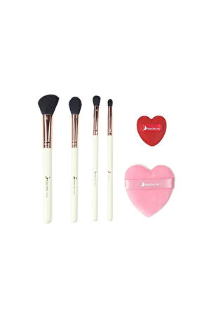 4'Lü Makyaj Fırçası & 2'Li Puf Seti - 163