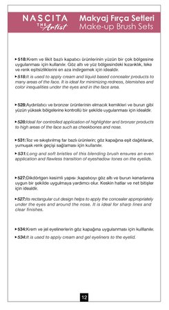 Nascita Artist Serie Profesyonel Makyaj Fırça Seti NASBRUSHSET171
