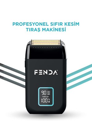 Fenda Zero Shaver 9200 RPM Metal & Göstergeli Tıraş Makinesi Siyah FNDSKLKS0008BL