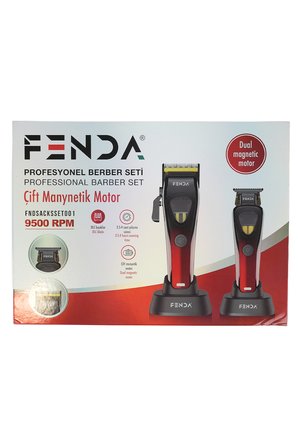 Fenda Profesyonel Berber Seti Kırmızı Saç ve Sakal Kesme Makinesi Seti Şarjlı FNDSACKSSET001RD