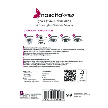 Nascita Çok Katmanlı Tekli Kirpik Sweet Romance NASEYE000162