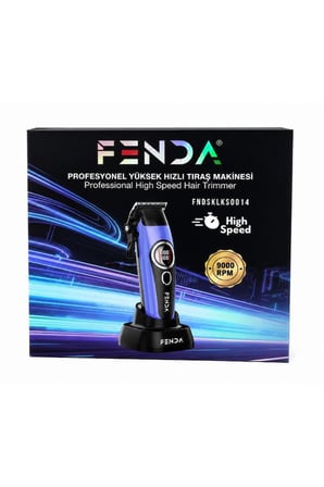 Fenda Profesyonel Standlı Göstergeli Saç Tıraş Makinesi 8500 RPM Mavi FNDSKLKS0014M