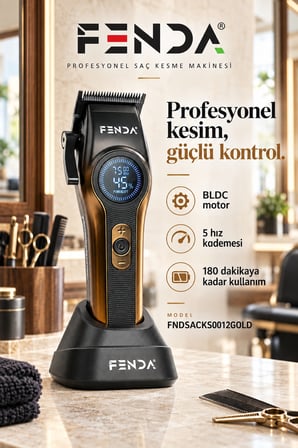 Fenda Profesyonel Saç Kesme Makinesi  Altın