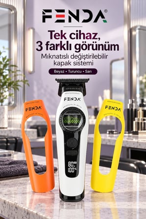 Fenda Profesyonel BLDC Motor 8000 RPM Tıraş Makinesi Beyaz