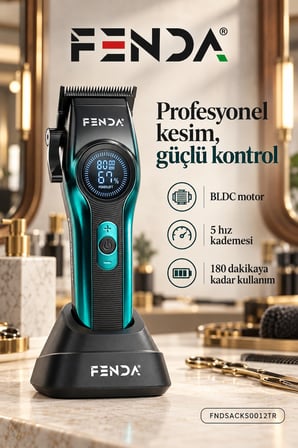 Fenda Profesyonel Saç Kesme Makinesi Turkuaz