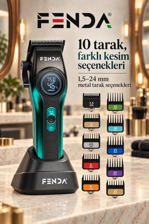 Fenda Profesyonel Saç Kesme Makinesi Turkuaz