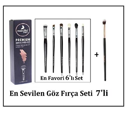 Nascita En sevilen Göz Fırça Seti 7'li Premıum Set 110 & Dar Yapılı Far Karıştırma Fırçası 0139 