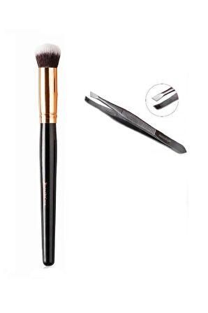 Nascita Oval Yapılı Kapatıcı Fırçası Nasbrush0136- Çelik Cımbız 04 2'li SET