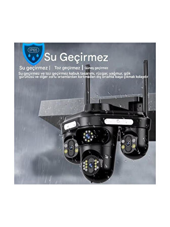 Avenir AV-S316 4 Kameralı 16MP 3 PTZ Dönebilen Wifi Sesli Kamera