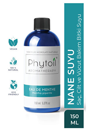 Organik Nane Suyu (Mentha piperita) %100 Saf ve Doğal Bitkisel Hidrolat 150 ml