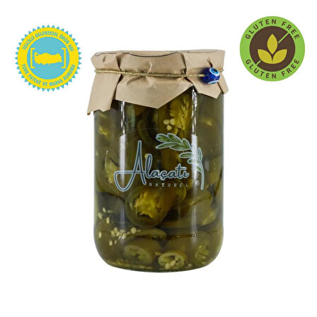 Alaçatı Naturel Doğal Jalapeno Turşusu 660cc Süzme 300 g e