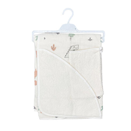 Bebekevi Müslin Kapşonlu 2'li Silgi Havlu 1040