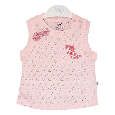 Bibaby Pink Flowers Şortlu Jakarlı Bebek Takımı - 2 li - Pembe