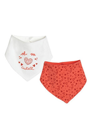 Biorganic Kız Bebek Lee Leopar Temalı Pamuklu 2li Fular Nar