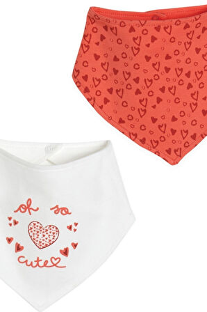 Biorganic Kız Bebek Lee Leopar Temalı Pamuklu 2li Fular Nar