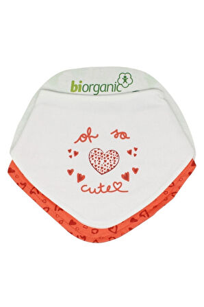 Biorganic Kız Bebek Lee Leopar Temalı Pamuklu 2li Fular Nar