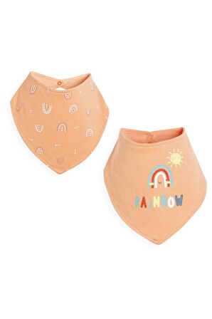 Bibaby Biorganic Happy Rainbow 2'Li Fular 75151 Somon Ekru