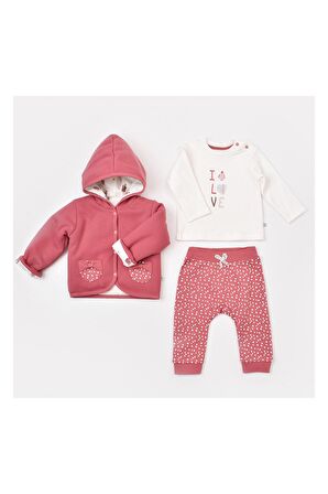 Biorganic Little Love 3'lü Takım Pembe