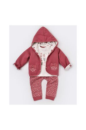 Biorganic Little Love 3'lü Takım Pembe