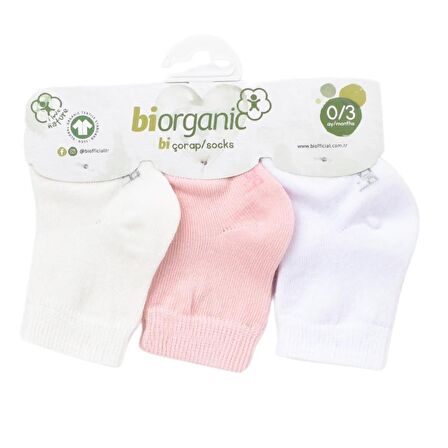 Biorganic Summer Unisex 3'lü Bebek Çorabı 68452