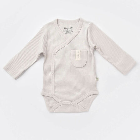 Bibaby Biorganic Soft Modal Eldivenli Kruvaze Body 56904 Gri