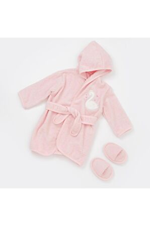 Bibaby Swan Bebek Bornoz Takımı 66419 Pembe