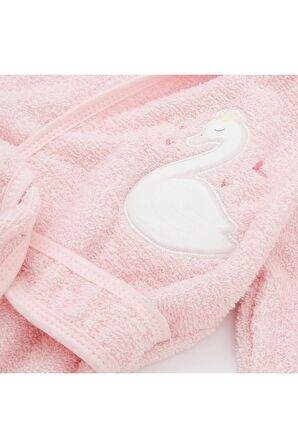 Bibaby Swan Bebek Bornoz Takımı 66419 Pembe