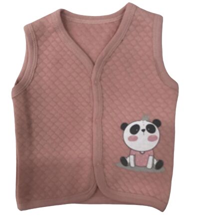 Bibaby Yelek Kapitone Live Pandas Pembe