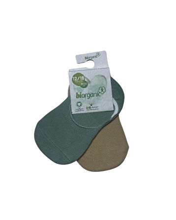 Bibaby Biorganic New Basic Kız 2'Li Babet Çorap 68486 Nil Bej