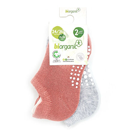 Biorganic Unisex 2'li Kaymaz Çorap 68487