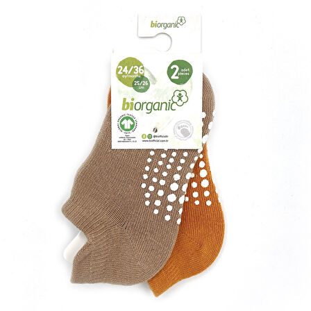 Biorganic Unisex 2'li Kaymaz Çorap 68487