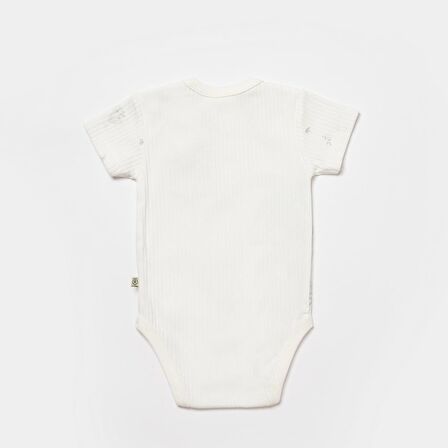 Bibaby Biorganic Koala Jungle Kısa Kol Bebek Body 56968 Gri