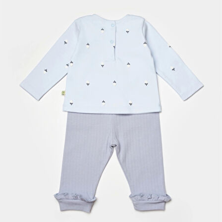 Bibaby Biorganic Love Floral 2'li Takım 59879 Ekru Lila