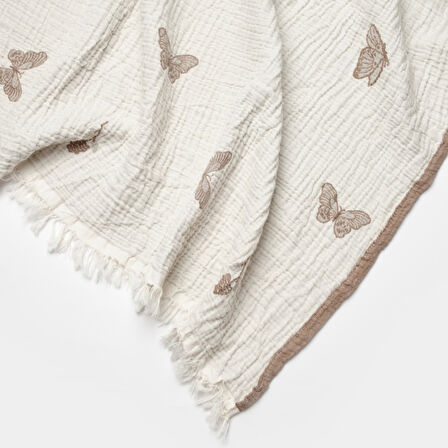 Biorganic Butterfly Feeling Müslin Battaniye 90x90 Cm 64739