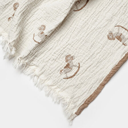 Biorganic Little Horse Müslin Battaniye 90x90 Cm 64737
