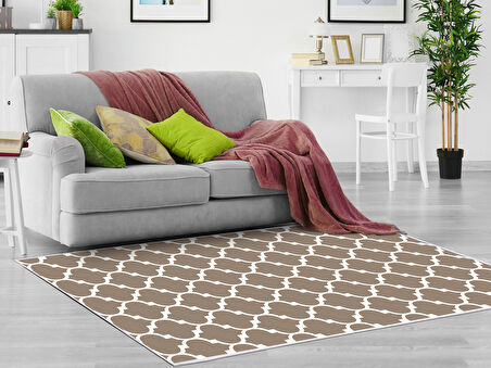 Dekoreko İpek Halı Dijital Saçaksız 2025 -Beyaz