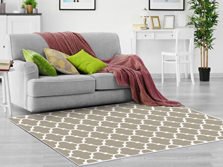 Dekoreko İpek Halı Dijital Saçaksız 2025 -Beyaz