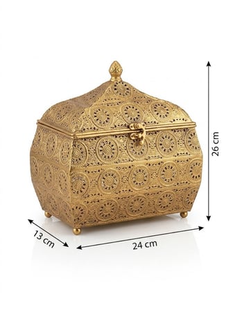PANALI PNL-MG127 M GOLD METAL DEKORATİF KUTU