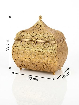 PANALI PNL-MG127 L GOLD METAL DEKORATİF KUTU