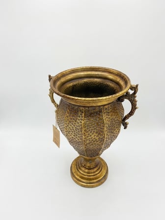 METAL ANTİK GOLD DEKORATİF VAZO 43 X 24 CM
