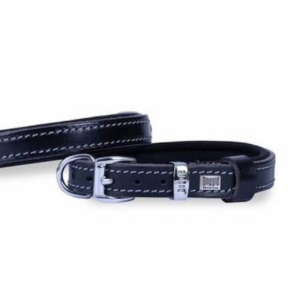 Konfor Deri Köpek Boyun Tasması Siyah 1,5x25 30 Cm