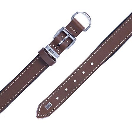 Doggie Konfor Deri Sade Boyun Tasması Kahverengi 2,5x37 45 Cm 