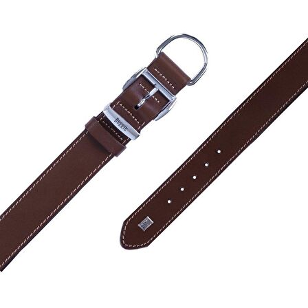 Doggie Konfor Deri Sade Boyun Tasması Kahverengi 3,5x52 60 Cm 
