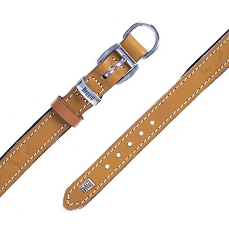 Doggie Deri Kemik Desenli Boyun Tasması M 2x35-40cm Camel